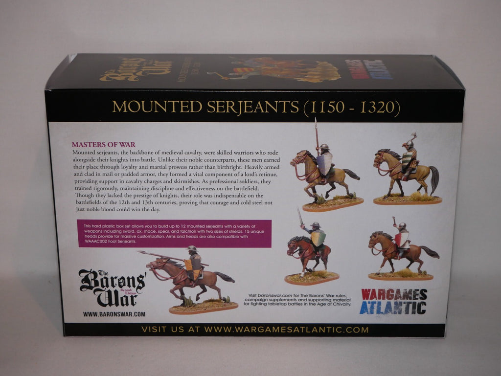 Wargames Atlantic The Barons' War 28mm Mounted Serjeants (1150-1320) - WAAAC005