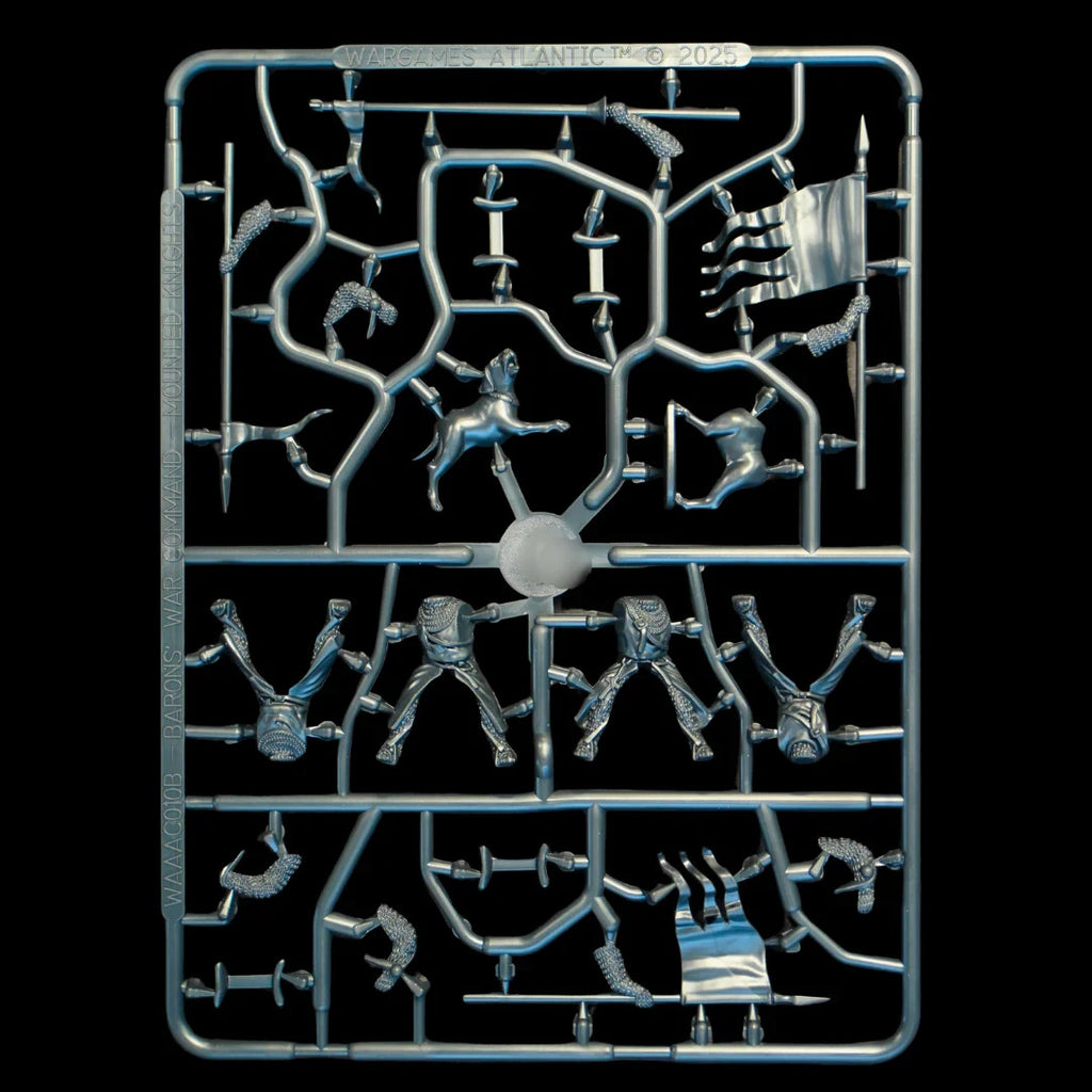 Wargames Atlantic The Barons' War 28mm Mounted Knight Command 1150-1320 - WAAAC011