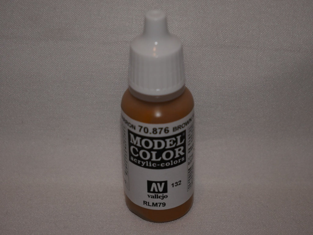 Vallejo Model Color Brown Sand Acrylic 17ml/0.57 fl oz Dropper Bottle - 70.876