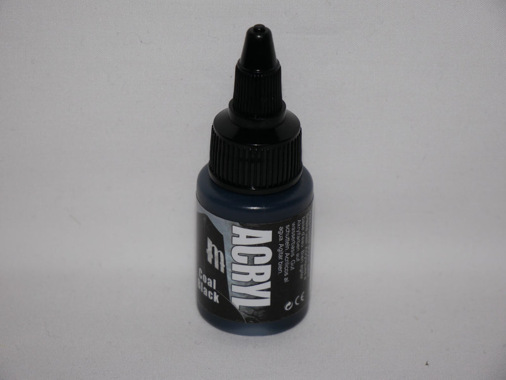 Monument Hobbies Pro Acryl Paint Range Coal Black 22ml Twist Top Bottle MPA-002
