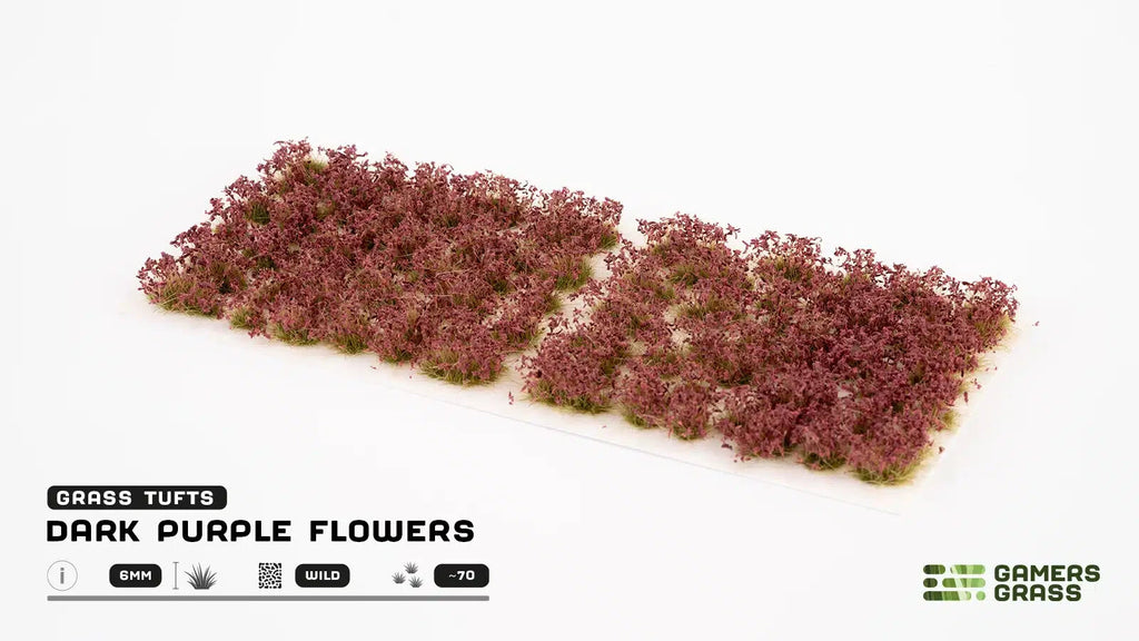 Gamers Grass Wild Dark Purple Flowers Tufts For Mini Bases (70) Per Pack GGF-DP