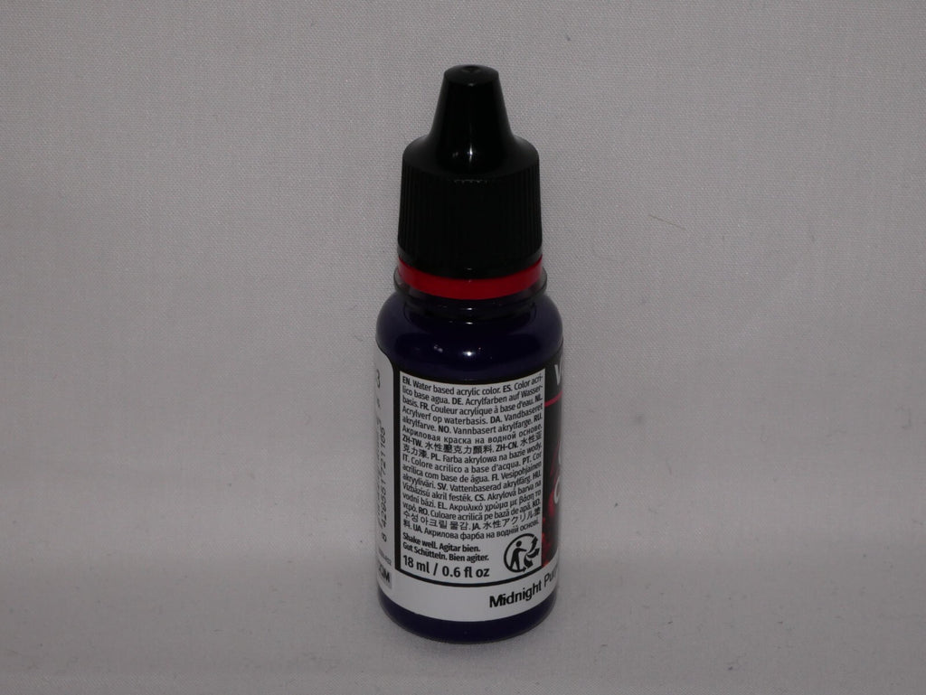 Vallejo Game Color Acrylics Midnight Purple 18ml/0.6 fl oz Dropper Bottle 72.116