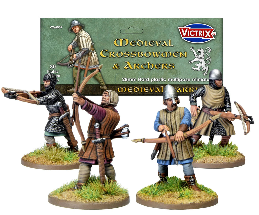 Victrix Medieval Warriors 28mm Scale Hard Plastic Crossbowmen & Archers - VXM007