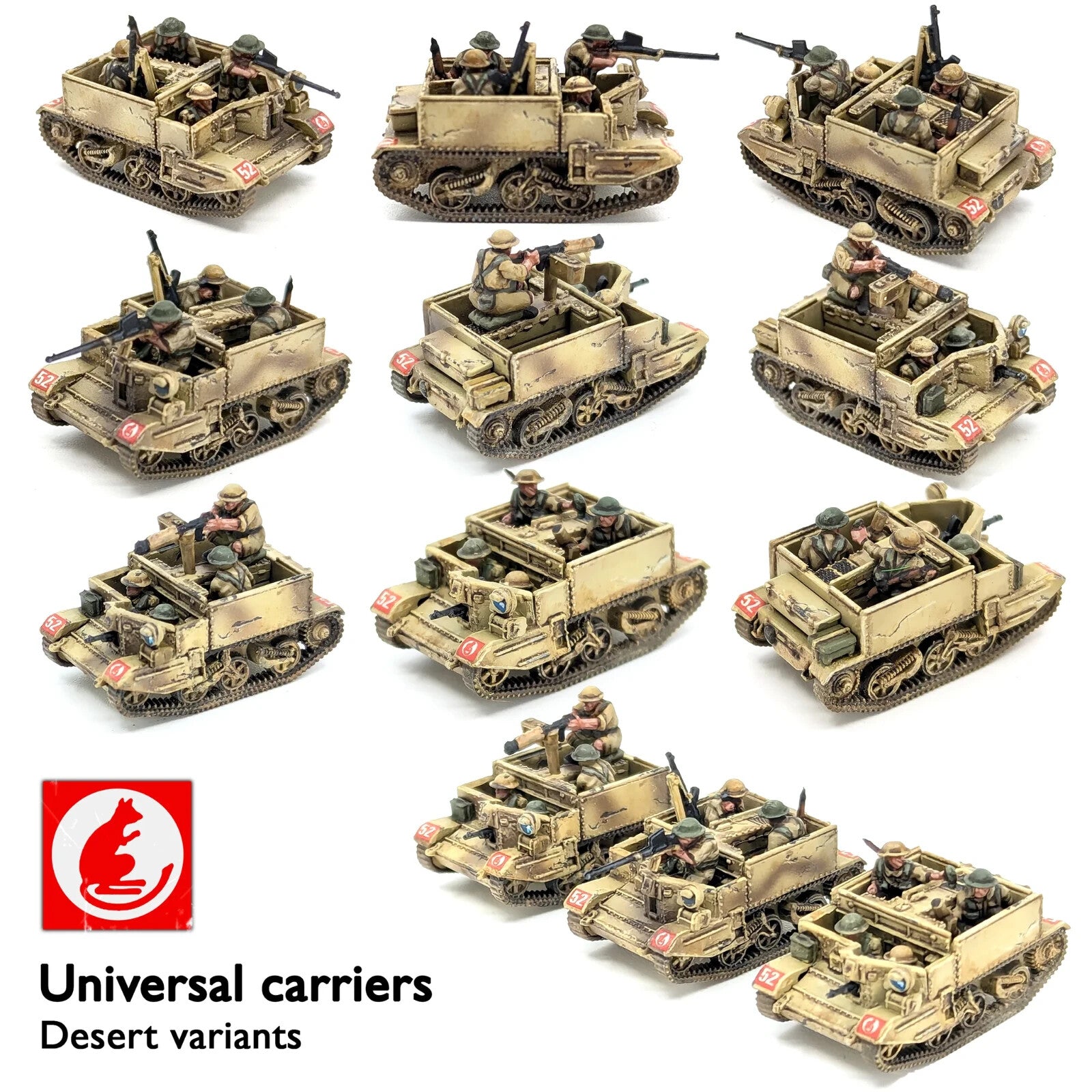 Victrix 1:144 Scale Universal Carrier With Europe & Desert Crew Options VG12031