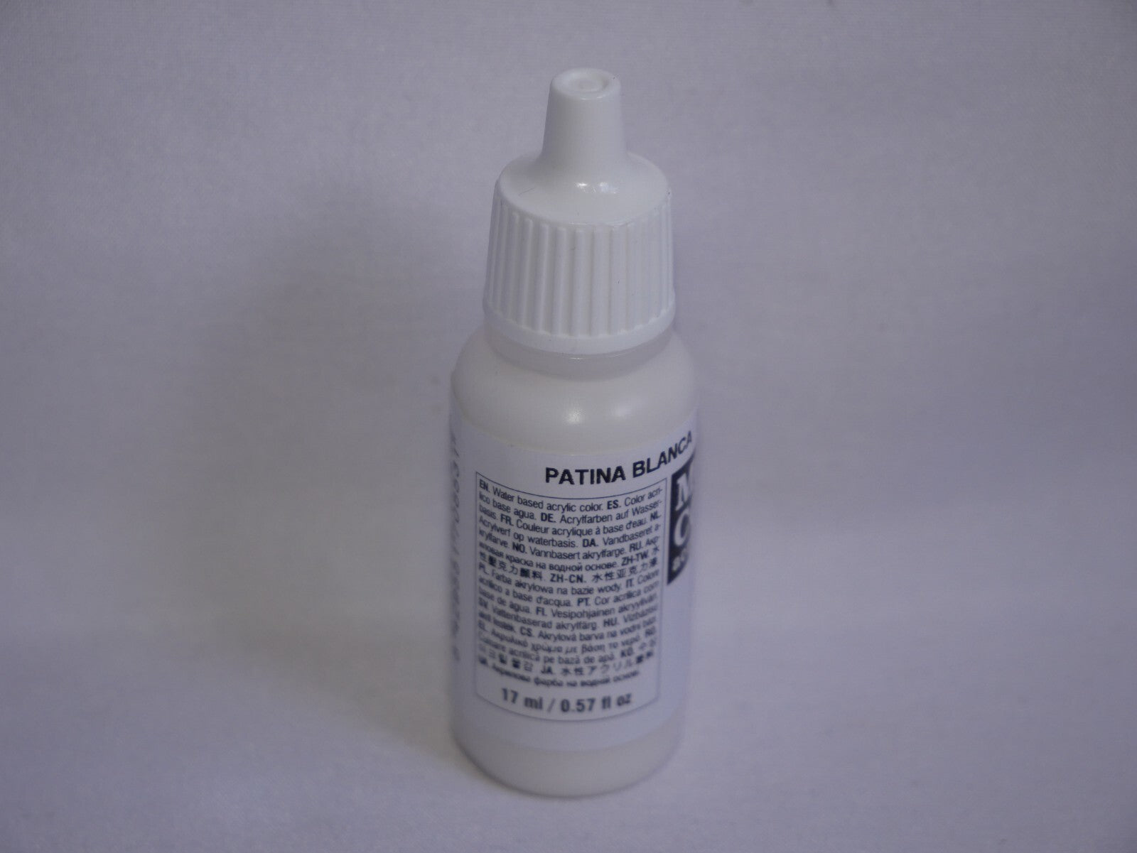 Vallejo Model Color White Glaze Acrylic 17ml/0.57 fl oz Dropper Bottle - 70.853