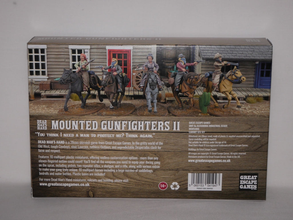 Great Escape Games Dead Mans Hand 28mm Mounted Gunfighters II The Ladies DMHP005