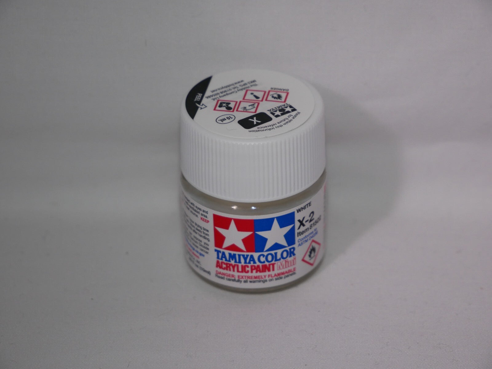 Tamiya Color Acrylic Modeling Paint Mini X-2 White 10ml (1/3oz) Glass Jar 81502