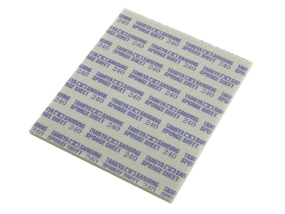 Tamiya Single Piece Flexible Sanding Sponge Sheet 240 Grit (114 x 140mm) - 87162
