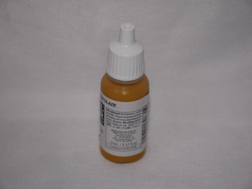 Vallejo Model Color Tan Glaze Acrylic 17ml/0.57 fl oz Dropper Bottle - 70.831
