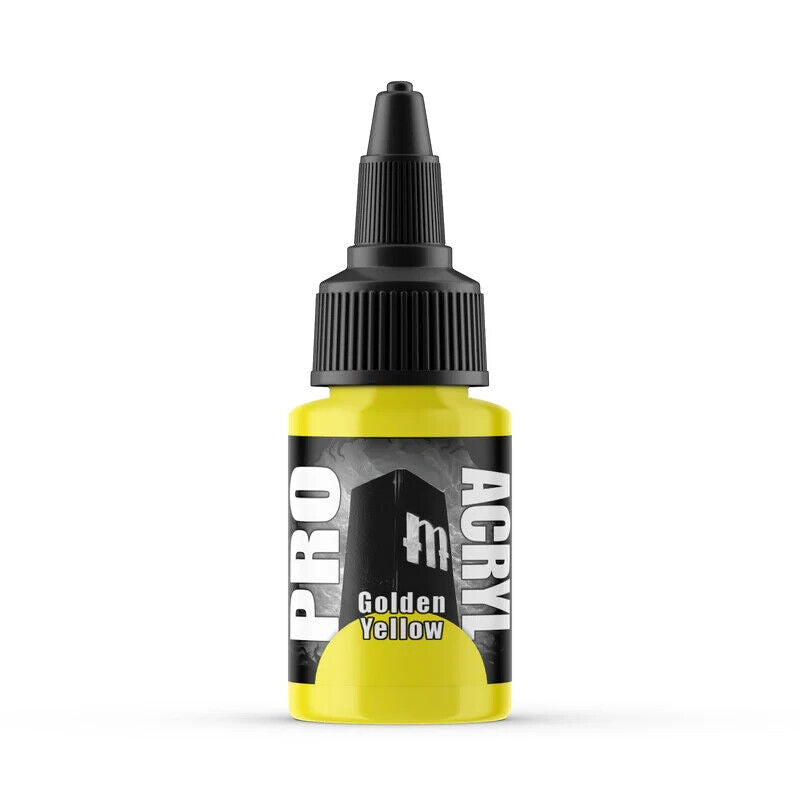 Monument Hobbies Pro Acryl Range Golden Yellow 22ml Twist Top Bottle - (MPA-006)