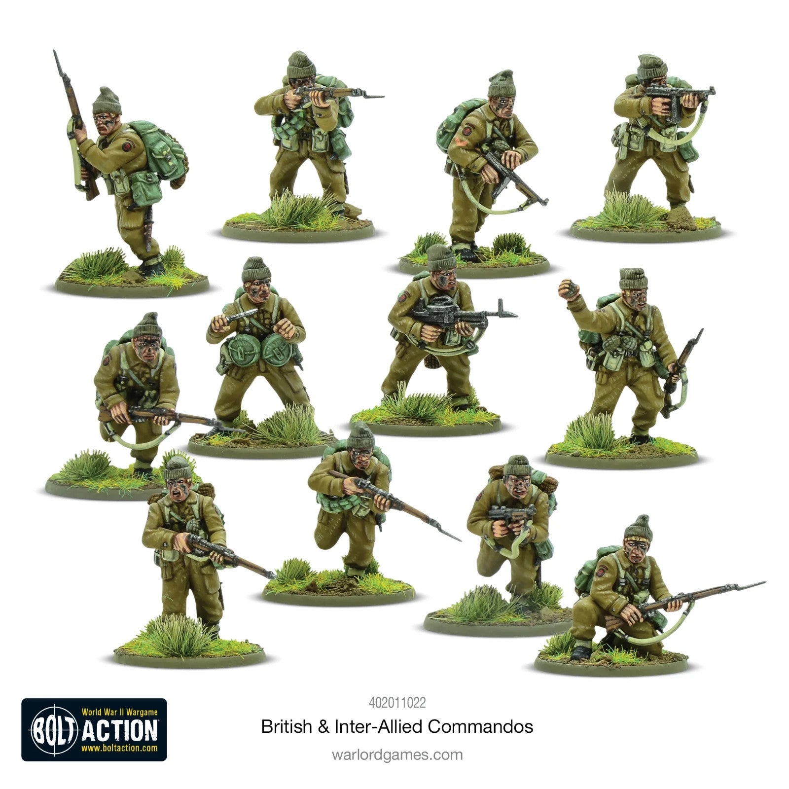 Warlord Games Bolt Action 1:56 Scale British & Inter-Allied Commandos 402011022