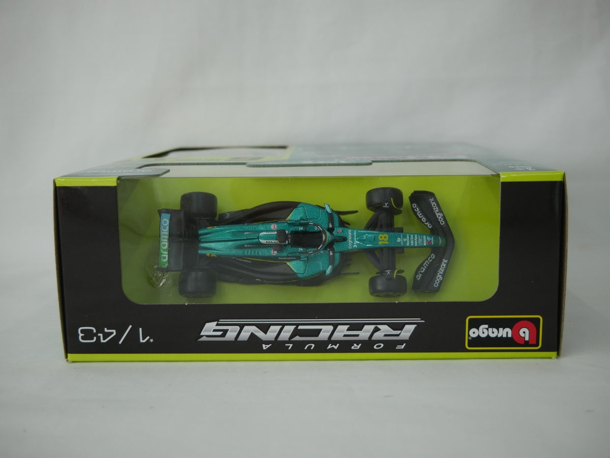 Burago 1:43 Aston Martin Cognizant Aramco Formula 1 Team Pit Pass Diorma Playset - #18-38460S