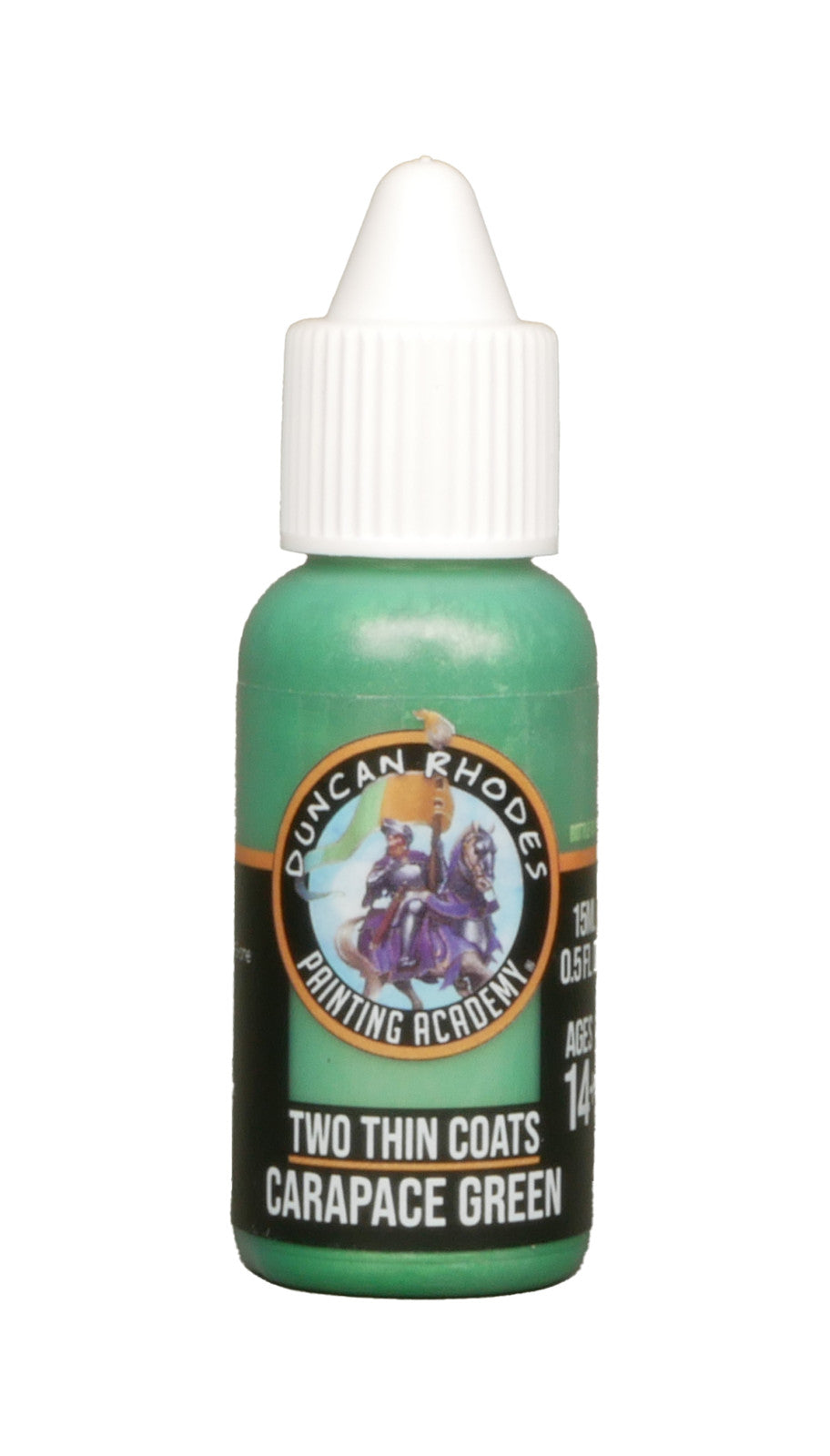 Duncan Rhodes Painting Academy Two Thin Coats Carapace Green 15ml Bottle - 10167
