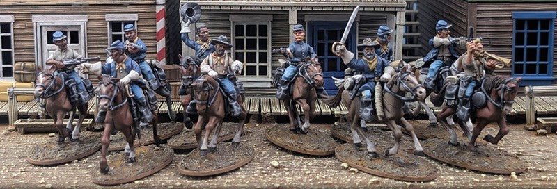Great Escape Games Dead Mans Hand 28mm Hard Plastic Mounted US Cavalry - DMHP007