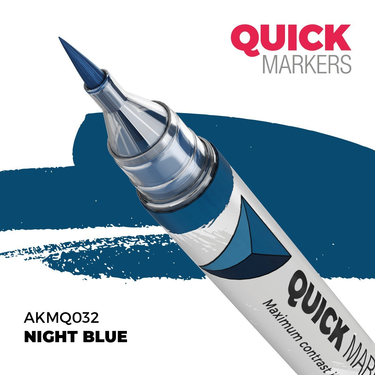 AK Interactive Acrylic Quick Gen Markers For Tabletop Wargaming Night Blue - AKMQ032