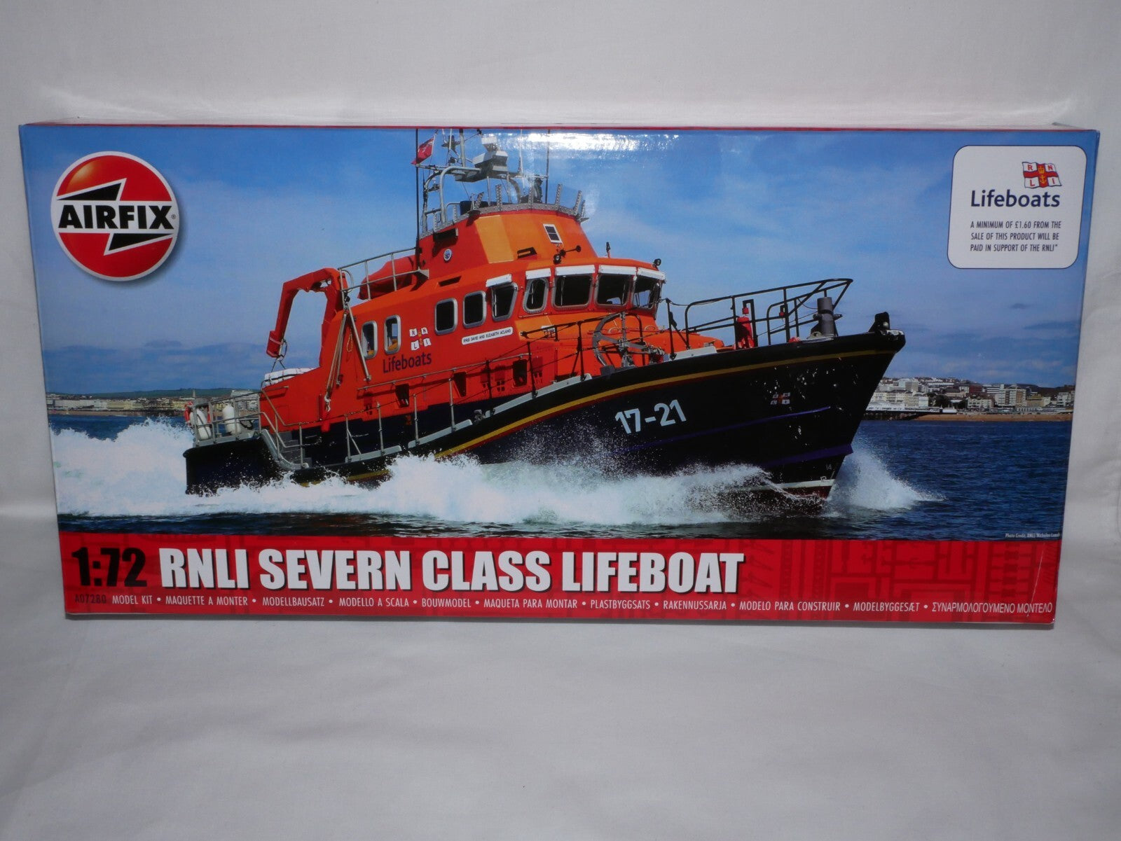 Airfix 1:72 Scale RNLI Severn Class Lifeboat Model Kit Skill Level 2 - A07280