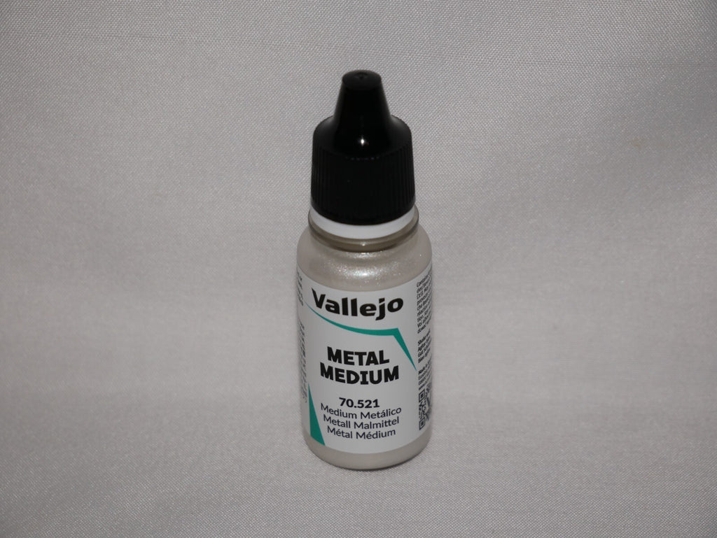 Vallejo Auxiliary Products Metal Medium 18ml/0.60 fl oz Dropper Bottle - 70.521