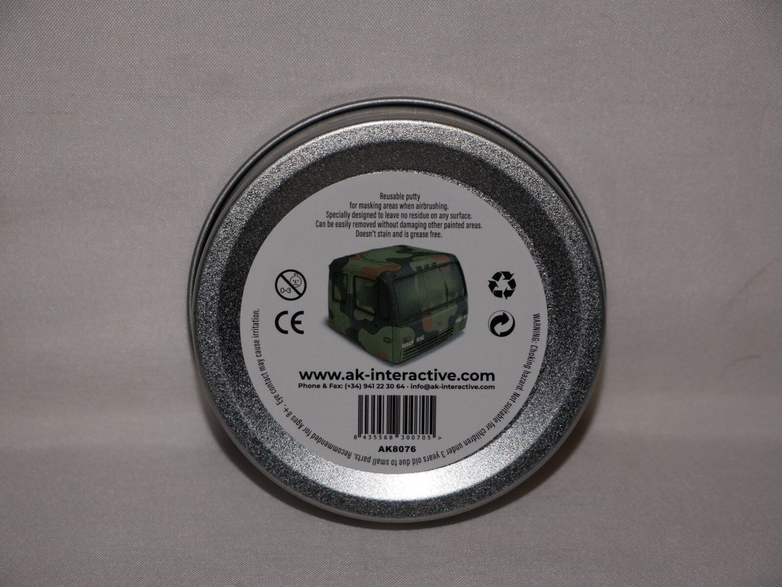 AK Interactive Camouflage Elastic Putty For Airbrushing 80g Metal Tub - AK8076