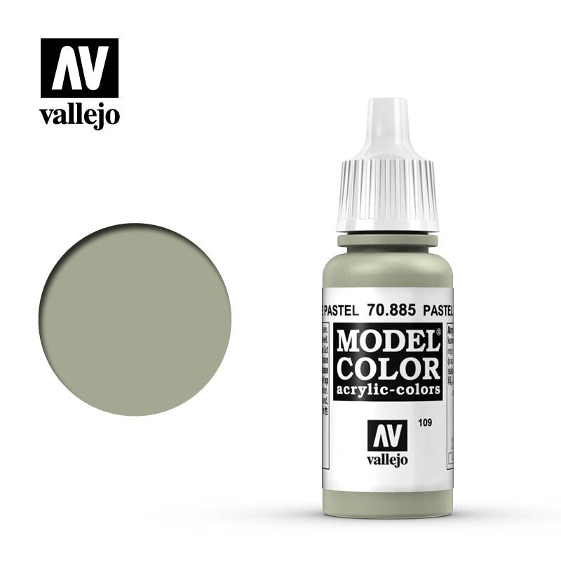 Vallejo Model Color Pastel Green Acrylic 17ml /0.57 fl oz Dropper - 70.885
