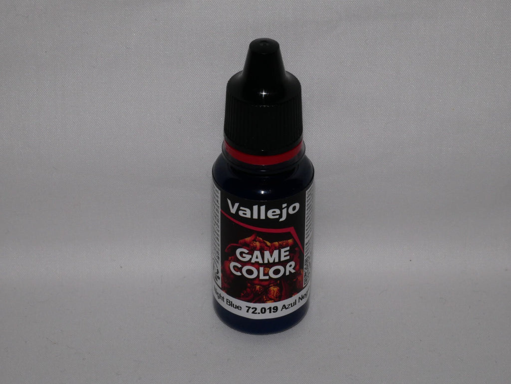 Vallejo Game Color Acrylic Range Night Blue 18ml/0.6 fl oz Dropper Bottle 72.019
