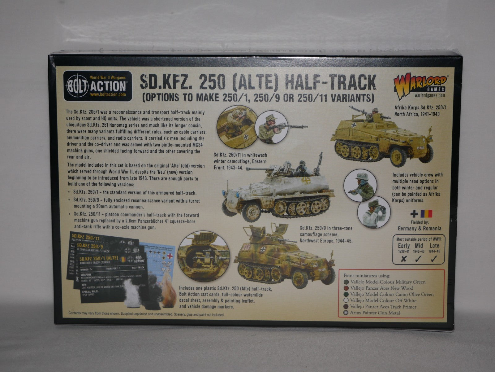 Warlord Games Bolt Action 1:56 Scale WWII SD.KFZ 250 (ALTE) Half-Track - 402012052