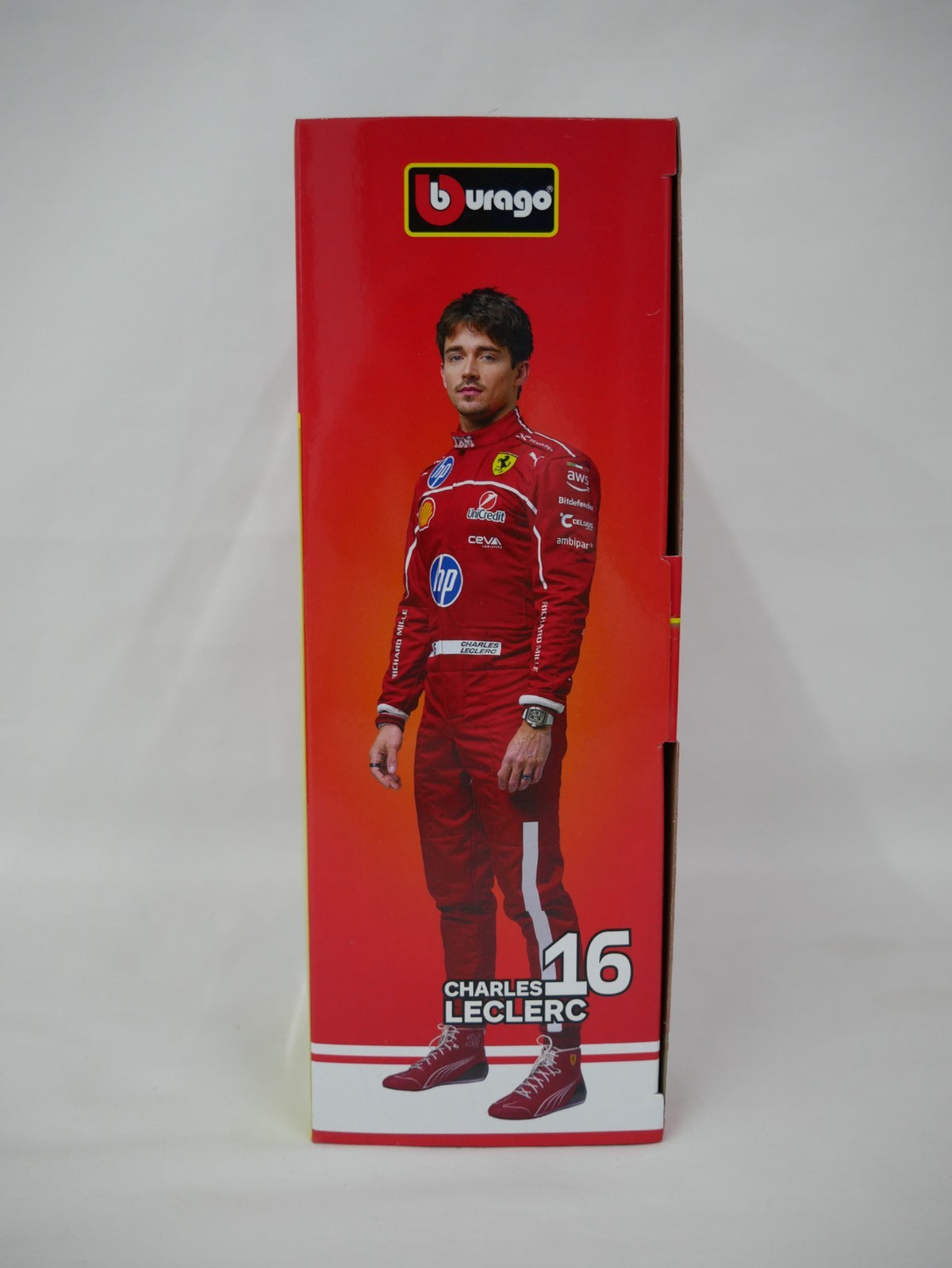 Burago 1:43 Scuderia Ferrari Formula One Team C.Leclerc Pit Pass Diorma Playset - #18-36865L