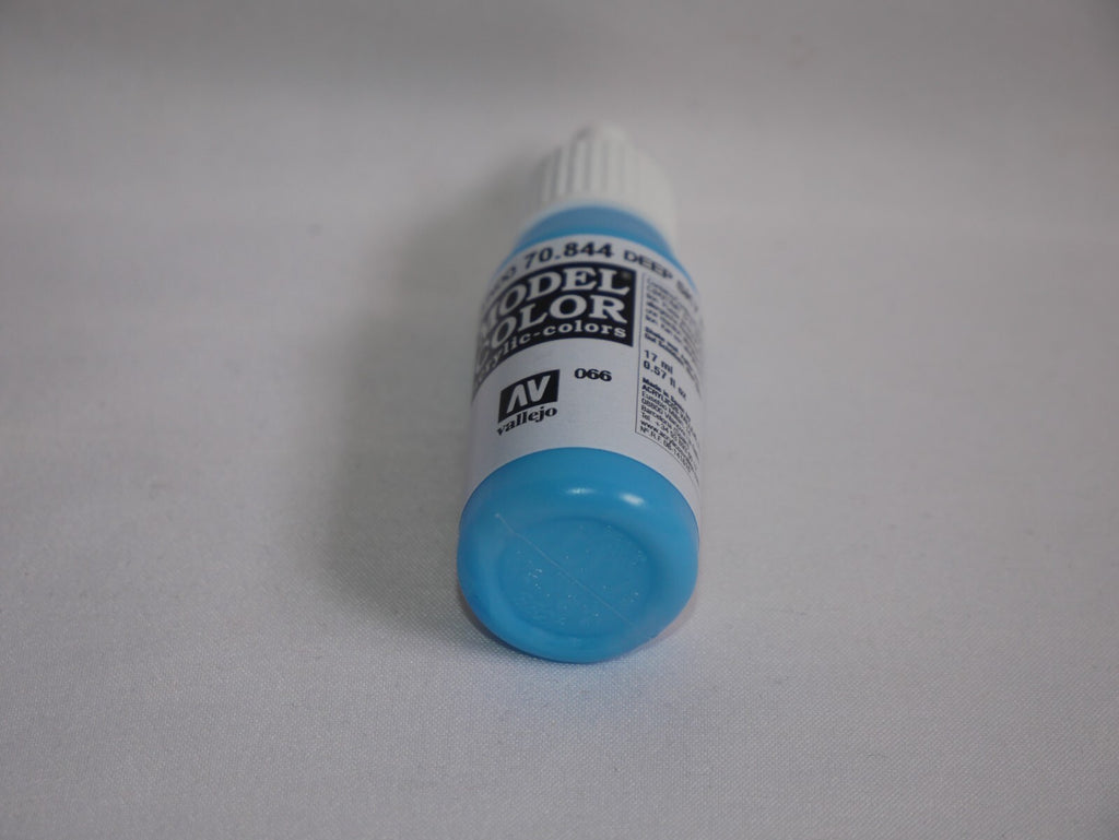 Vallejo Model Color Deep Sky Blue Acrylic 17ml/0.57 fl oz Dropper Bottle 70.844