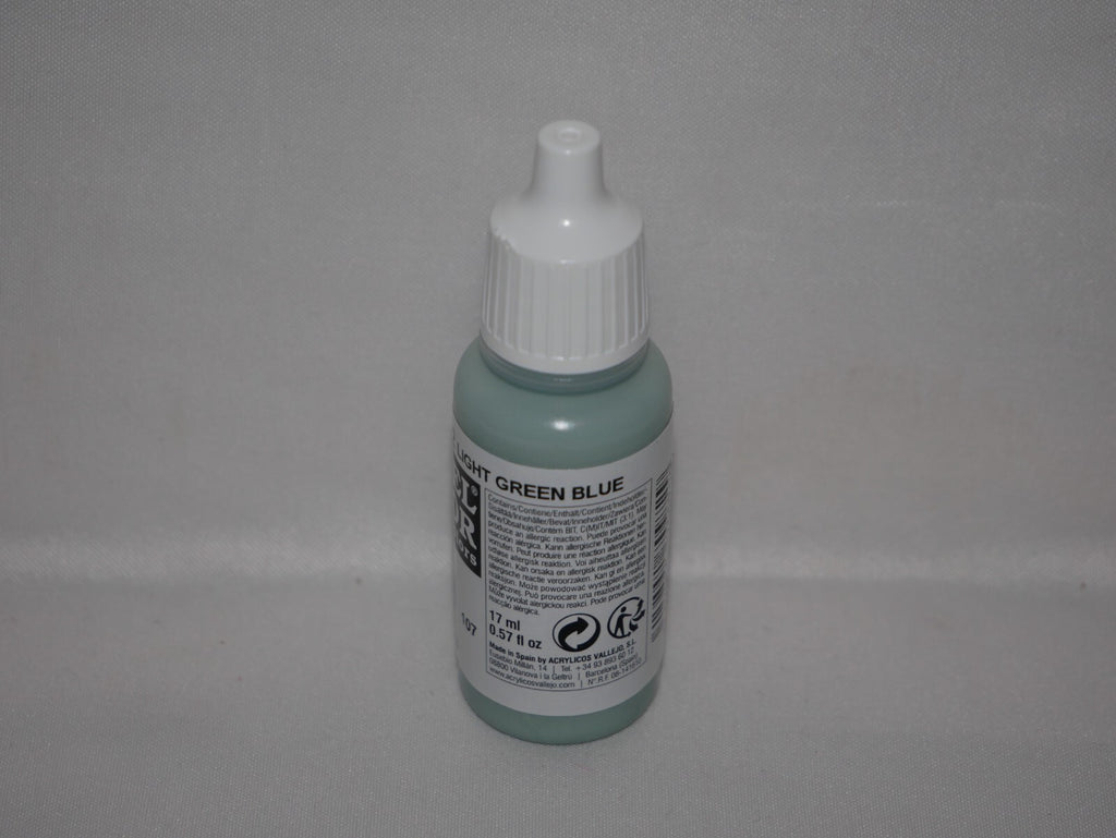 Vallejo Model Color Light Green Blue Acrylic 17ml/0.57 fl oz Dropper 70.972