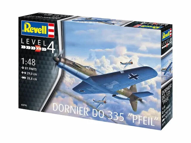 Revell 1:72 Scale Dornier Do 335 "PFEIL" Model Aircraft Kit Skill Level 4 03795
