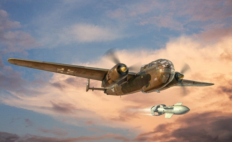 Italeri 1:72 Scale Dornier Do 217 K-1/K-2 Bomber With Fritz-X Guided Bombs - 1488
