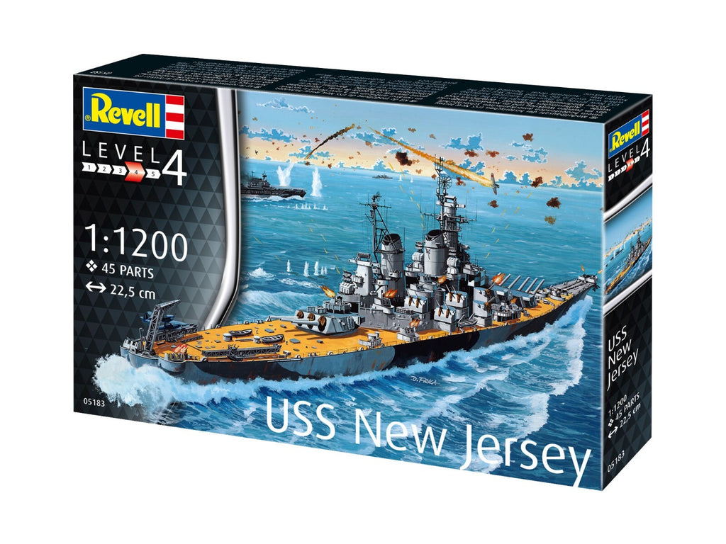 Revell 1:1200 USS New Jersey (BB-62) US Battleship Model Kit Skill Level 4 05183
