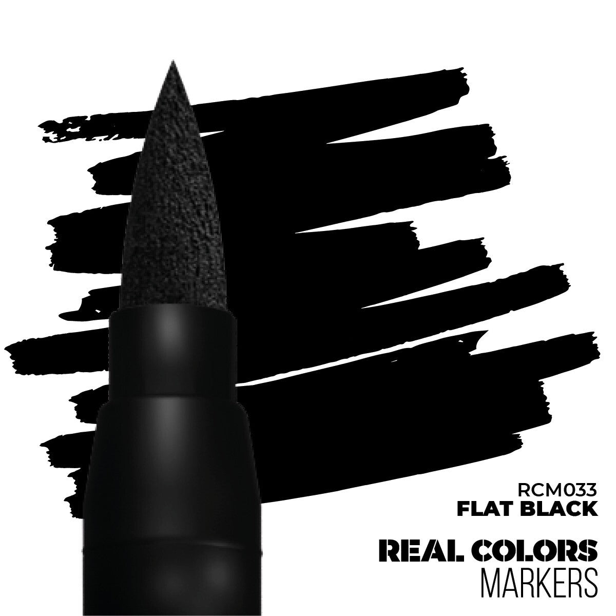 AK Interactive Real Colors Acrylic Fast Dry Paint Marker Pens Flat Black RCM033