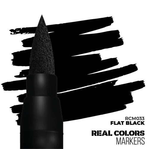 AK Interactive Real Colors Acrylic Fast Dry Paint Marker Pens Flat Black RCM033