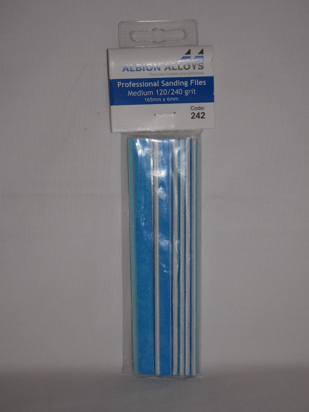 Albion Alloys Professional Sanding Files Medium 120/240 Grit (165mm x 6mm) - 242