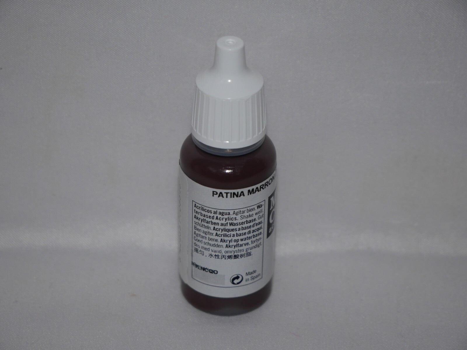 Vallejo Model Color Brown Glaze Acrylic 17ml/0.57 fl oz Dropper Bottle - 70.854