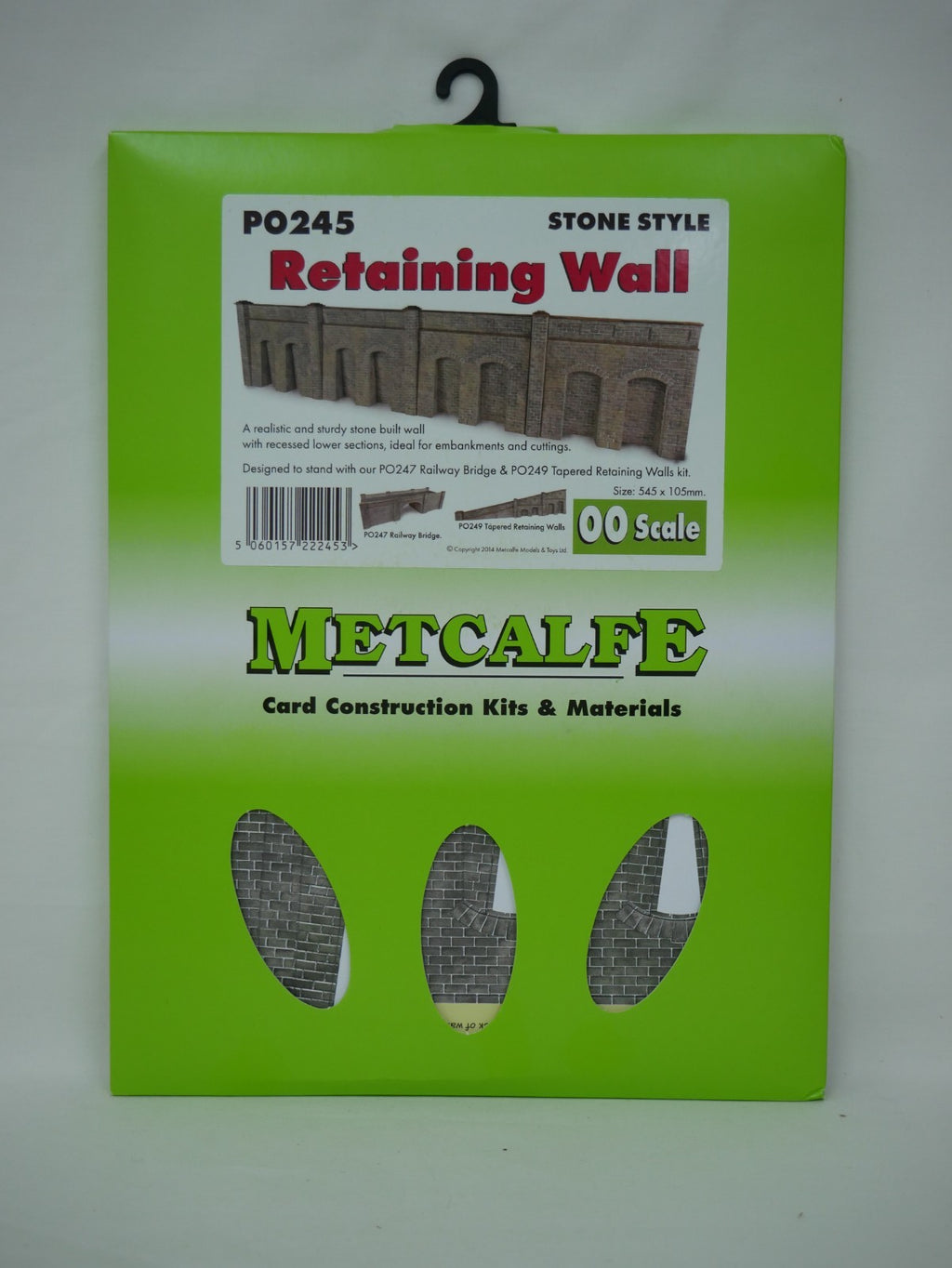 Metcalfe Card Construction Kits & Materials OO/HO Scale Retaining Wall In Stone Style - PO245