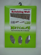 Metcalfe Card Construction Kits & Materials OO/HO Scale Retaining Wall In Stone Style - PO245