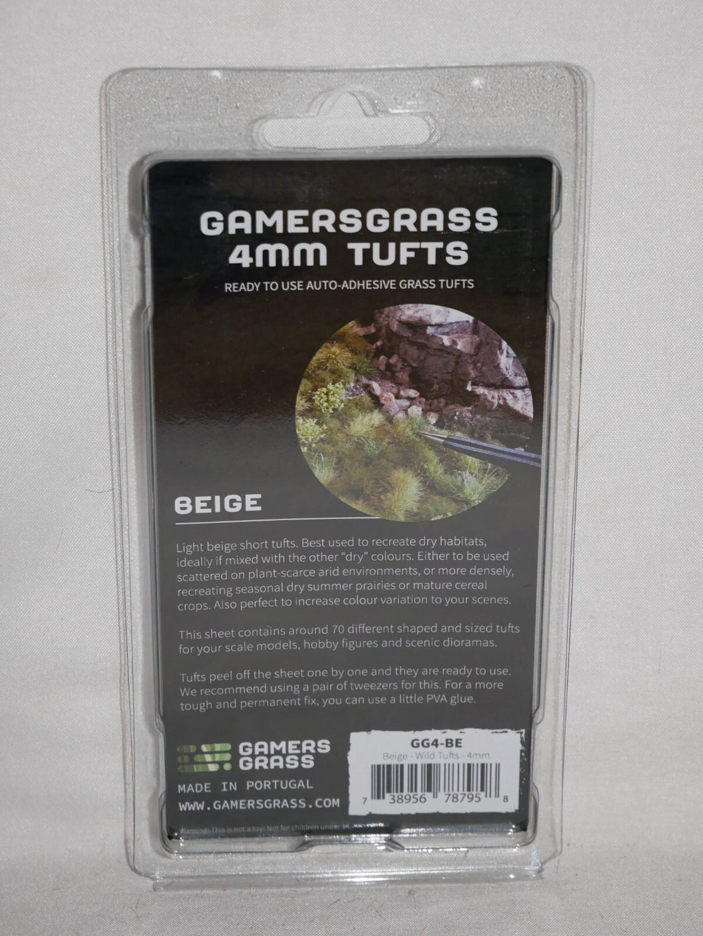 Gamers Grass Wild Beige 4mm Tufts For Wargaming Bases (70) Per Pack - GG4-BE