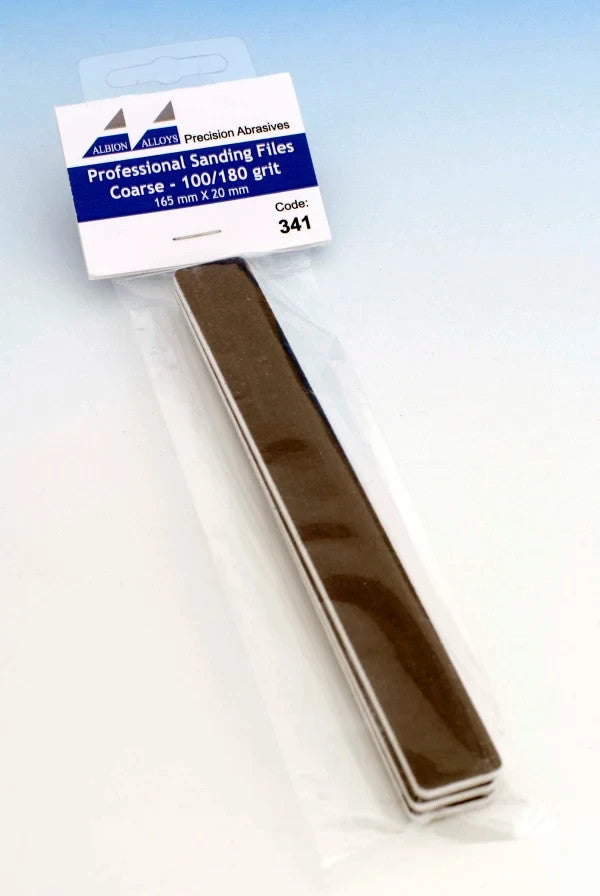 Albion Alloys Professional Sanding Files Coarse 100/180 Grit (165mm x 20mm) 341