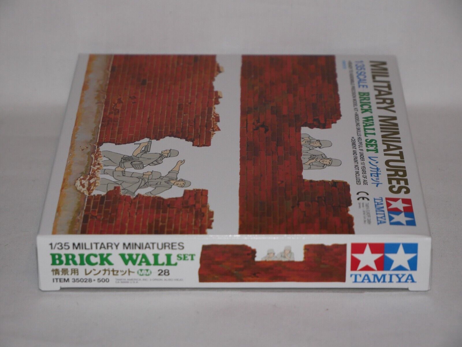 Tamiya Military Miniatures 1:35 Scale Plastic Brick Wall Section Model Set 35028