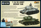 Warlord Games Bolt Action 1:56 Scale WWII Soviet T-34/85 Medium Tank - 402014004