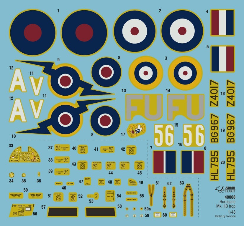 Arma Hobby 1:48 Scale RAF Hawker Hurricane Mk.IIb Trop Model Aircraft Kit - 40008