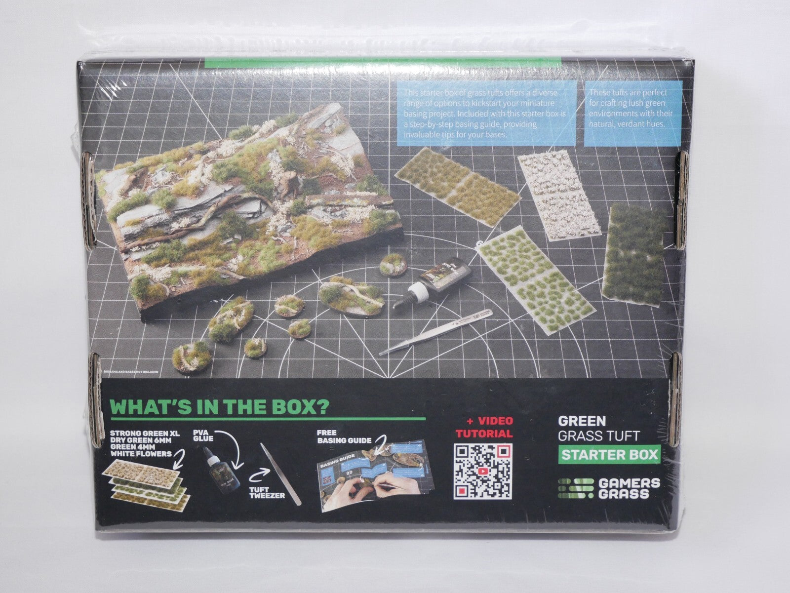 Gamers Grass Green Grass Tuft Basing Starter Box For Mini Wargaming Bases - GGSB-G
