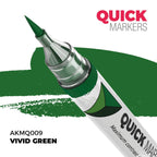 AK Interactive Acrylic Quick Gen Markers For Tabletop Games Vivid Green - AKMQ009