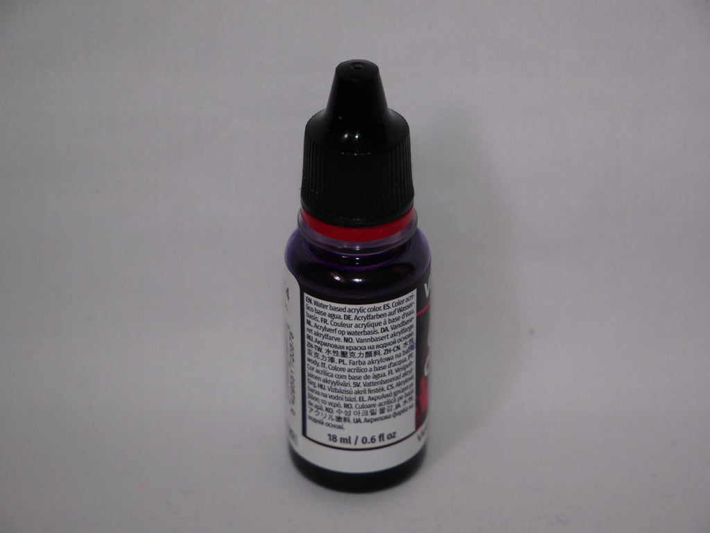 Vallejo Game Color Acrylic Ink Range Violet 18ml/0.6 fl oz Dropper Bottle 72.087