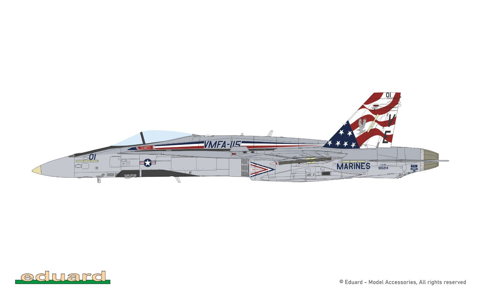 Eduard 1:48 Scale McDonnell Douglas F/A-18C Hornet Legacy Limited Edition 11195