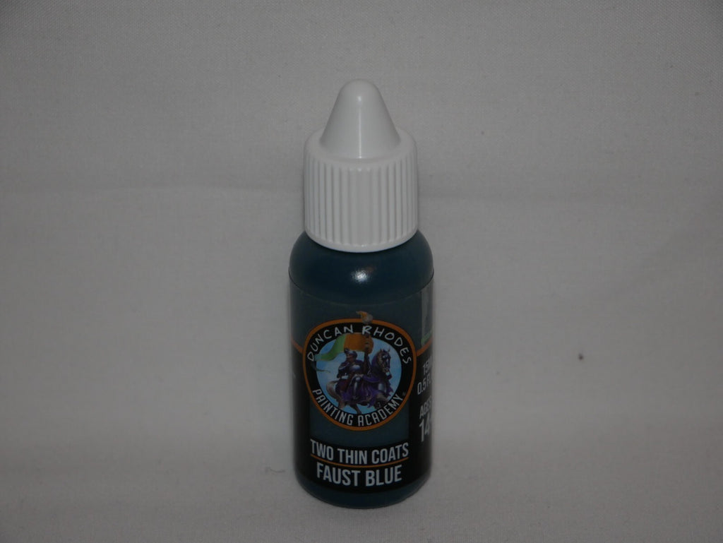 Duncan Rhodes Painting Academy Two Thin Coats Range Faust Blue 15ml Bottle 10145