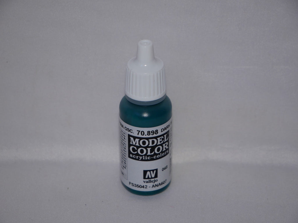 Vallejo Model Color Dark Sea Blue Acrylic 17ml/0.57 fl oz Dropper Bottle 70.898