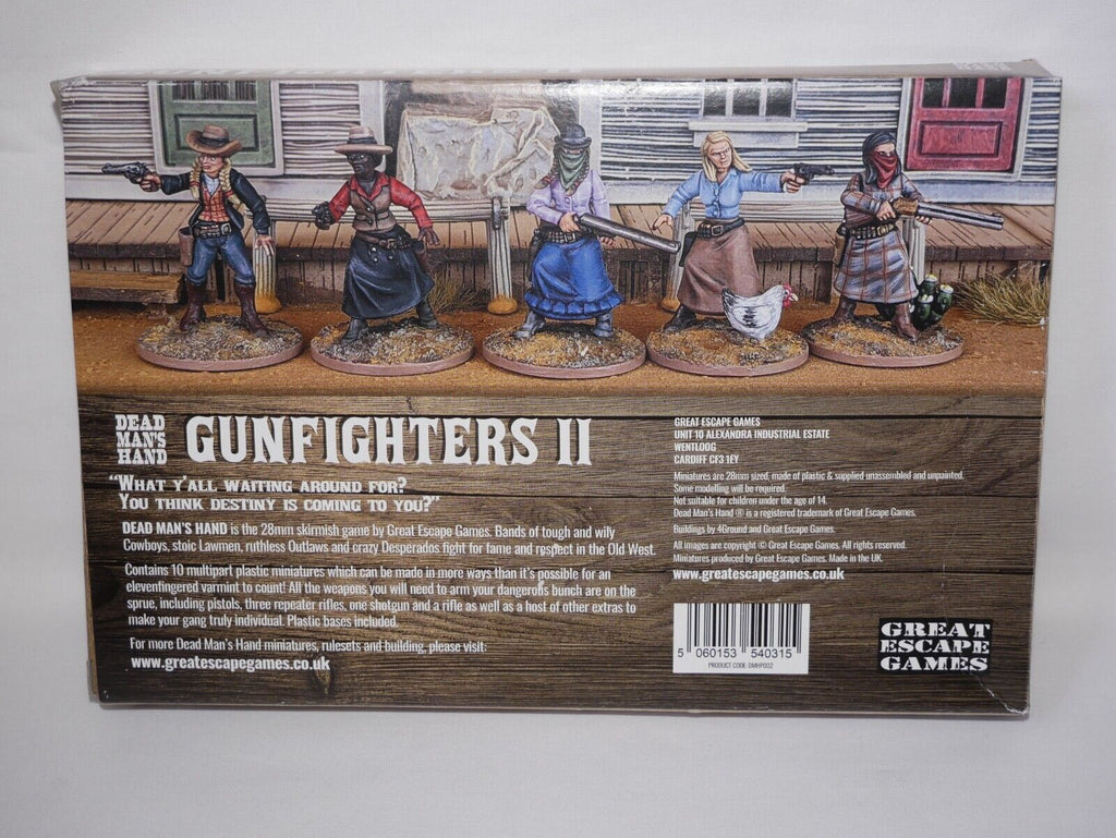 Great Escape Games Dead Mans Hand 28mm Scale Hard Plastic Gunfighters II DMHP002
