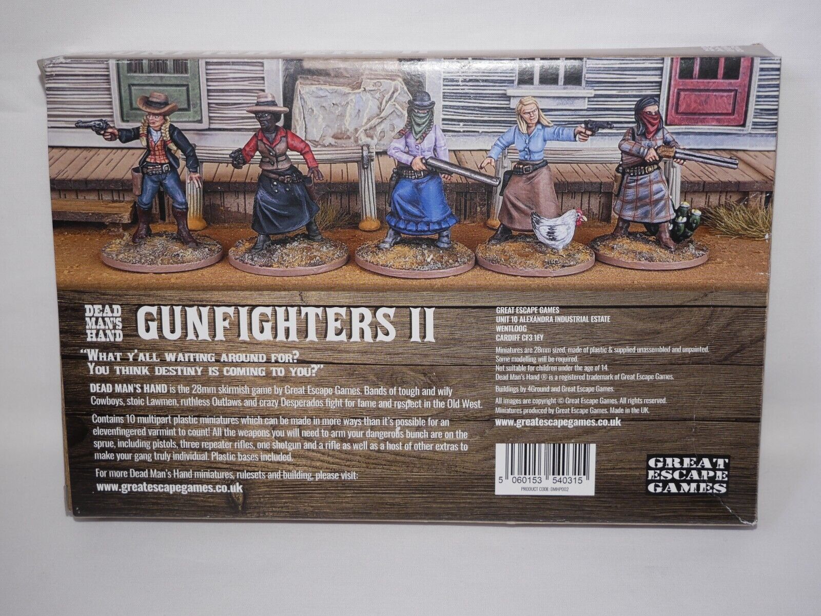 Great Escape Games Dead Mans Hand 28mm Scale Hard Plastic Gunfighters II DMHP002
